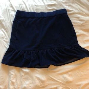 Velvet dark blue J crew skirt